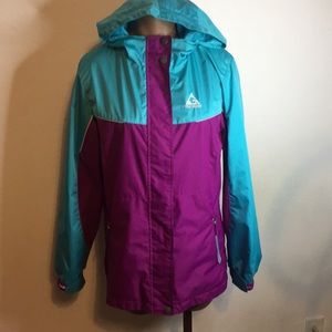 Girls Gerry Hooded Rain Jacket L 14/16